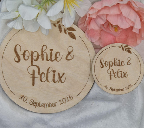 Graviertes Holzschild personalisiert – Produktansicht 1