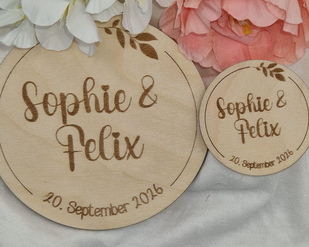Graviertes Holzschild personalisiert – Produktansicht 2