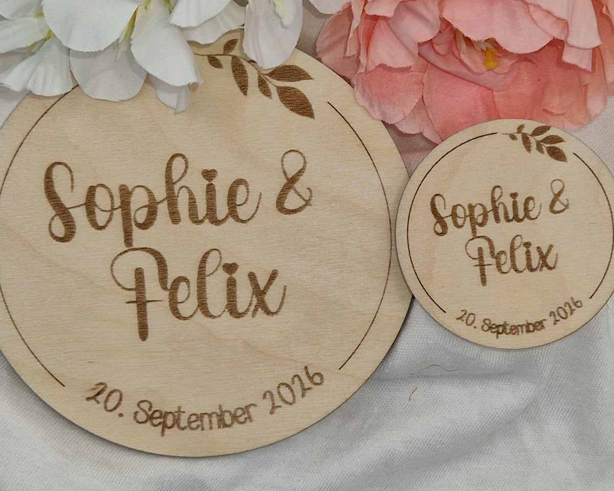 Graviertes Holzschild personalisiert – Produktansicht 2