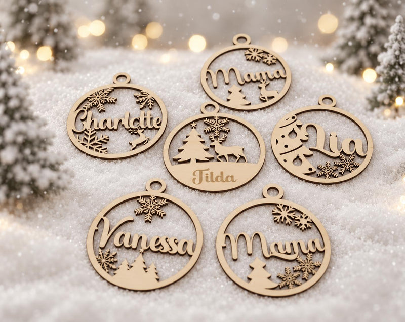 Weihnachtskugel personalisiert mit Gravur – Produktansicht 1