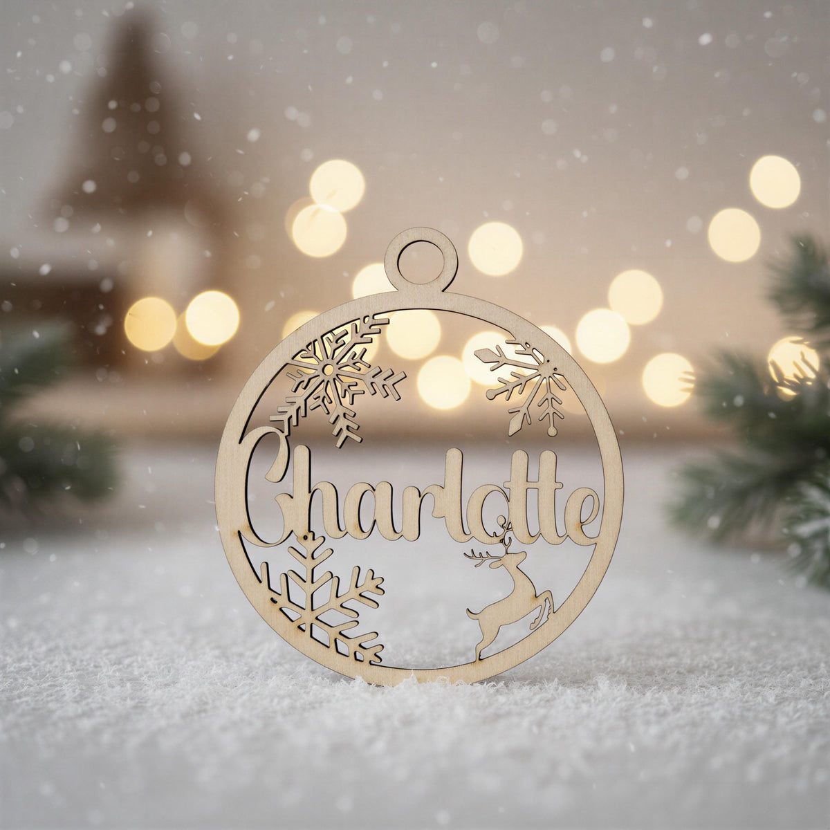 Weihnachtskugel personalisiert mit Gravur – Produktansicht 6