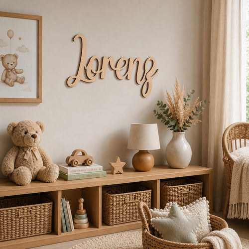 Personalisiertes Namensschild aus Holz – Produktansicht 2